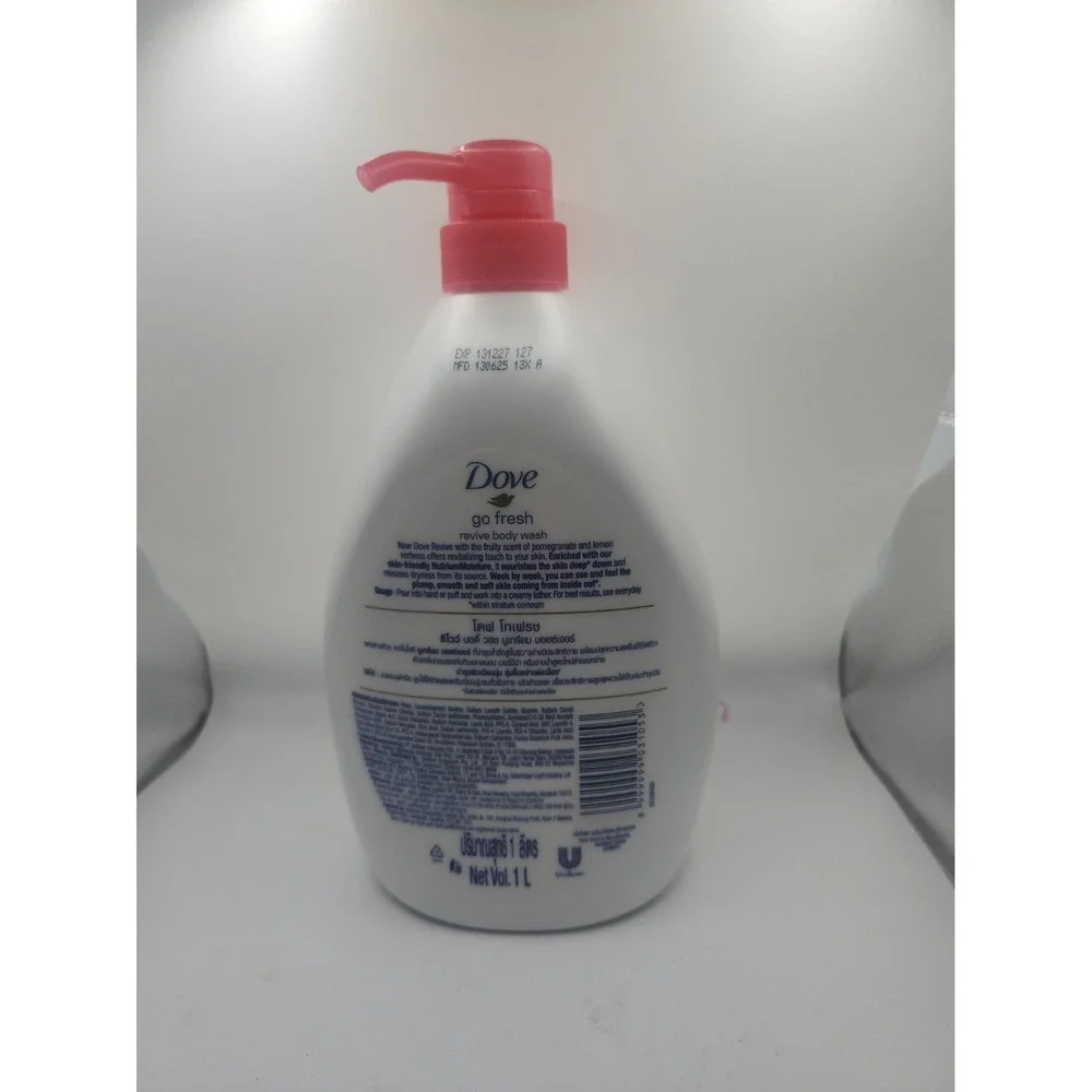 DOVE Go Fresh Revive Body Wash, Pomegranate and Lemon Verbena Scent, (1 L)